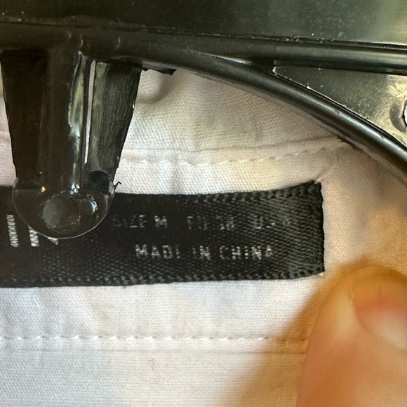 SHEIN- white button up blouse. Will be streamed before shipping. Small fit - Picture 4 of 6